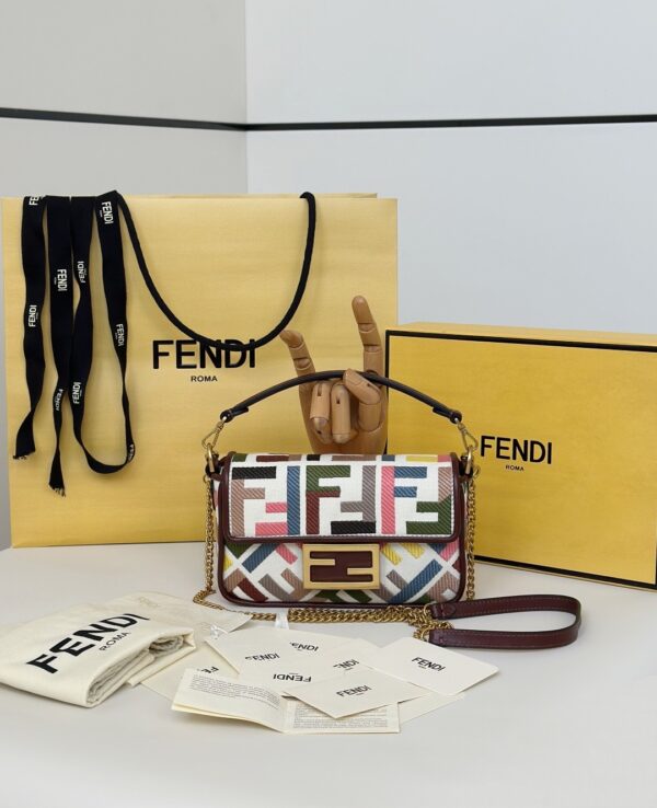 Fendi Baguette Handbag – Double-F Embroidered Canvas
