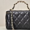 sy_no_60589EF1A17AC215607838F4CE0D7199_7 Chanel Quilted Box Bag / Vanity Case with Double-C Logo and Leather-Woven Chain (Handheld, Shoulder, or Crossbody)