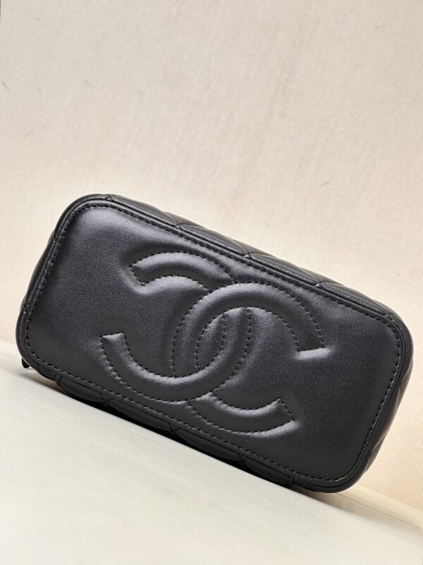 sy_no_60589EF1A17AC215607838F4CE0D7199_8 Chanel Quilted Box Bag / Vanity Case with Double-C Logo and Leather-Woven Chain (Handheld, Shoulder, or Crossbody)