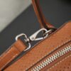 Brown Distressed Lambskin Vivant Bowling Bag