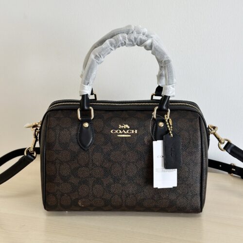 Light Khaki & Cream Signature Rowan Boston Bag