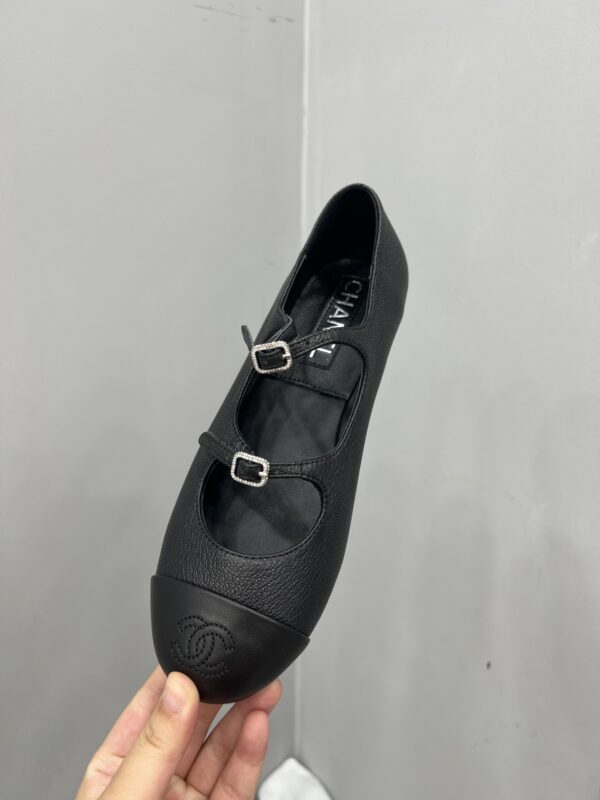 Chanel Classic Two-Tone Double-Strap Mary Jane Ballet Flats