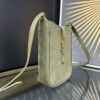 LE 5A7 Mini Phone Bag – Green Suede