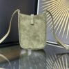 LE 5A7 Mini Phone Bag – Green Suede