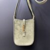 LE 5A7 Mini Phone Bag – Green Suede