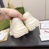 sy_no_61C110CC52F69EBD6044D3BF0BF10672_6 Gucci Rhyton Leather Sneaker in Off-White with Blue Interlocking G Logo