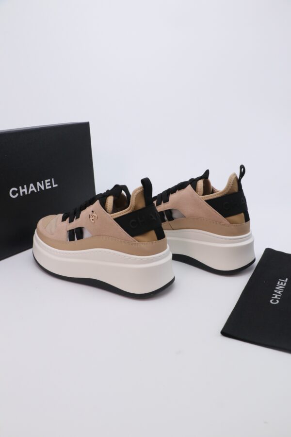 Khaki, Camel & Black Platform Chunky Sneakers