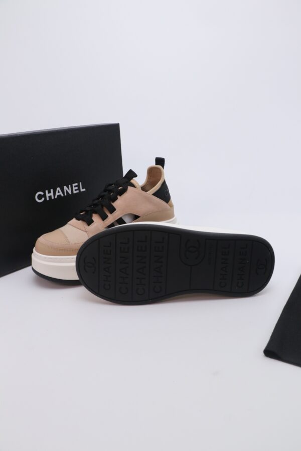 Khaki, Camel & Black Platform Chunky Sneakers