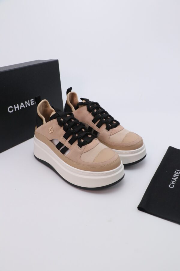 Khaki, Camel & Black Platform Chunky Sneakers