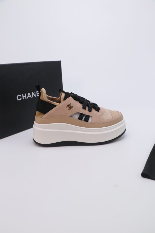 Khaki, Camel & Black Platform Chunky Sneakers
