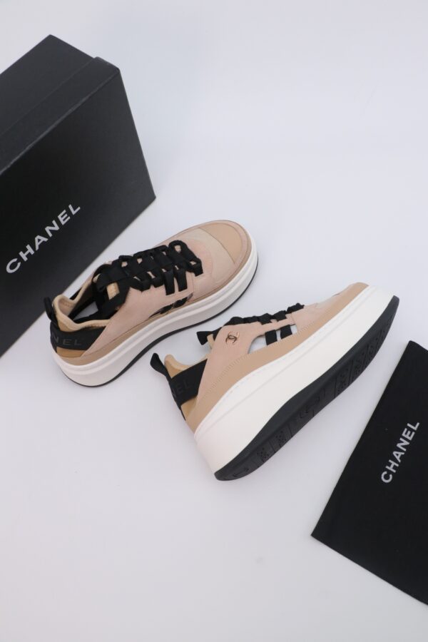 Khaki, Camel & Black Platform Chunky Sneakers