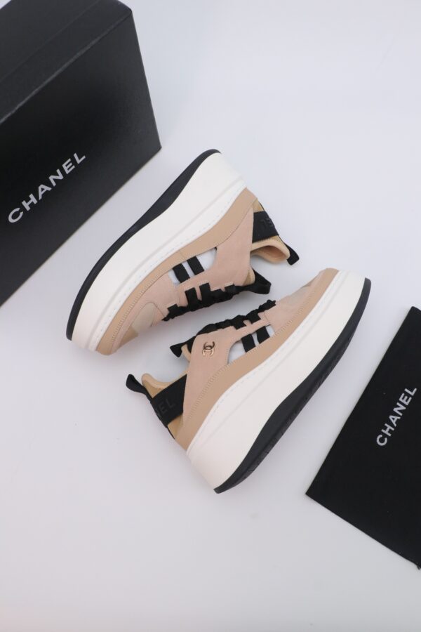Khaki, Camel & Black Platform Chunky Sneakers