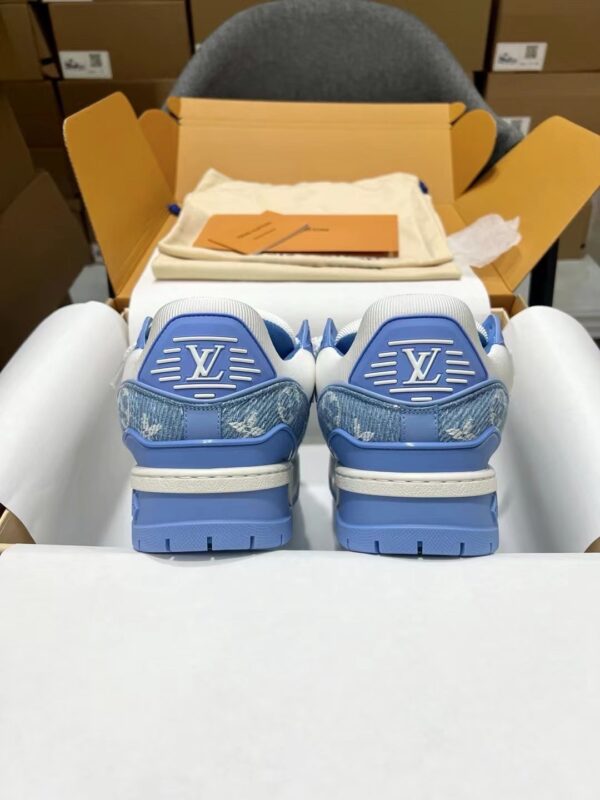 Louis Vuitton LV Trainer Maxi Blue Monogram Denim Chunky Sneakers