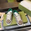 sy_no_6357560BEAF084682B4C078E68F535F9_8 Gucci Tennis 1977 Canvas Sneaker in Beige GG Canvas with Green & Red Web