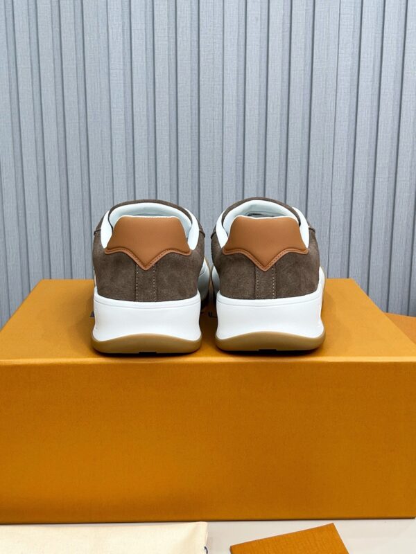Louis Vuitton LV Checker Brown Suede & Tan Leather Retro Sneakers