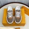 Louis Vuitton LV Checker Brown Suede & Tan Leather Retro Sneakers