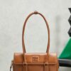 sy_no_64631D742378A9D5EFAE83041791543F_0 New Miu Miu Brown Flap Bowling Bag – Versatile Women's Commuter Bag (Long-Handle Shoulder/Underarm/Handheld Style)