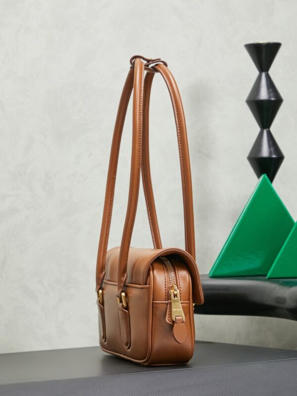 sy_no_64631D742378A9D5EFAE83041791543F_2 New Miu Miu Brown Flap Bowling Bag – Versatile Women's Commuter Bag (Long-Handle Shoulder/Underarm/Handheld Style)