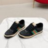sy_no_647AFC63748E17D9EC30F1F0EC7A6D76_5 Gucci Screener Black Suede & GG Canvas Sneaker – Black
