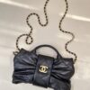 sy_no_6509D3965BBBE2A5C01FC05E7BE42059_1 Black Quilted Lambskin Bow Chain Bag