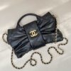 sy_no_6509D3965BBBE2A5C01FC05E7BE42059_3 Black Quilted Lambskin Bow Chain Bag