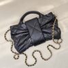 sy_no_6509D3965BBBE2A5C01FC05E7BE42059_6 Black Quilted Lambskin Bow Chain Bag
