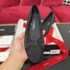 sy_no_6520BDC924F95014ED85C32D2B581053_2 Black Sequined Satin Ballerina Flats