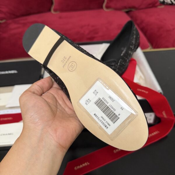 sy_no_6520BDC924F95014ED85C32D2B581053_8 Black Sequined Satin Ballerina Flats