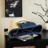 Denim Blue Large Straw Basket Tote