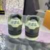 sy_no_662C4ED67F484FC28B55A23D598DC7FC_6 Louis Vuitton LV Trainer Dark Green Mesh & Leather Retro Sneakers
