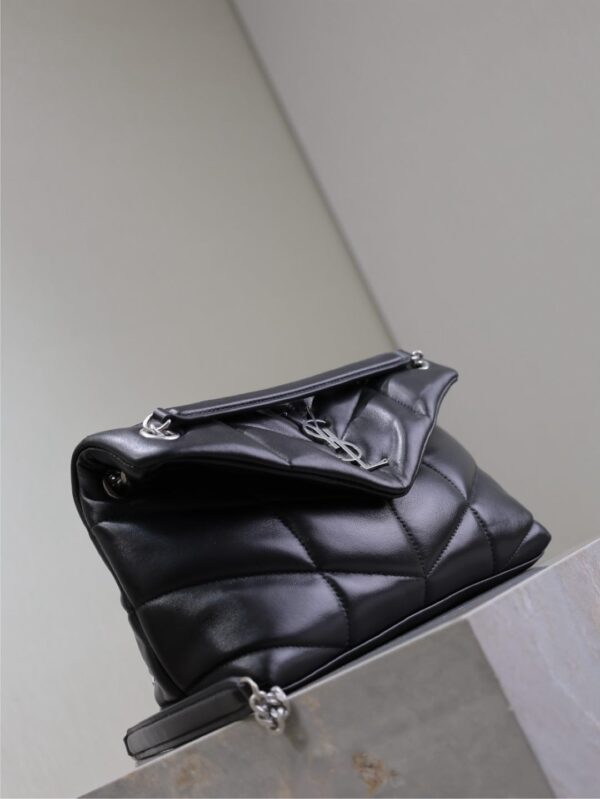 YSL Loulou 29cm Quilted Chain Bag – Black