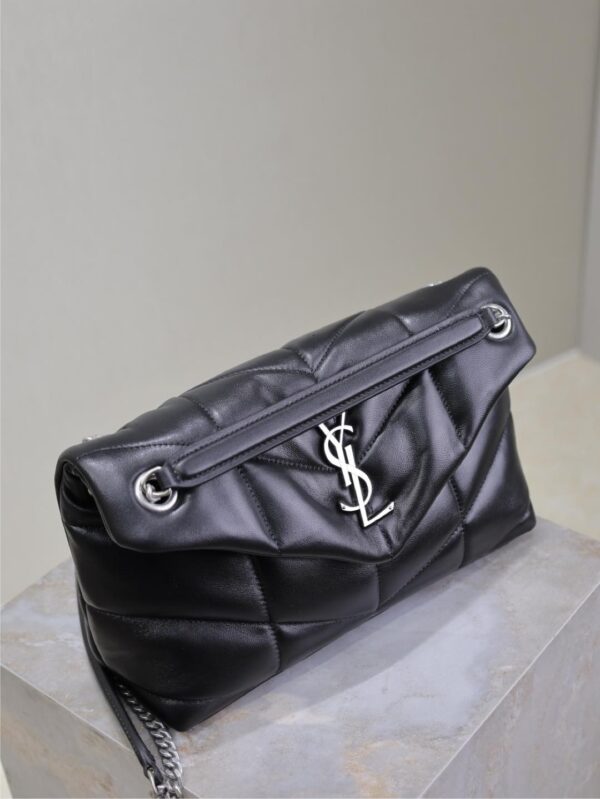 YSL Loulou 29cm Quilted Chain Bag – Black