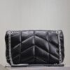 YSL Loulou 29cm Quilted Chain Bag – Black