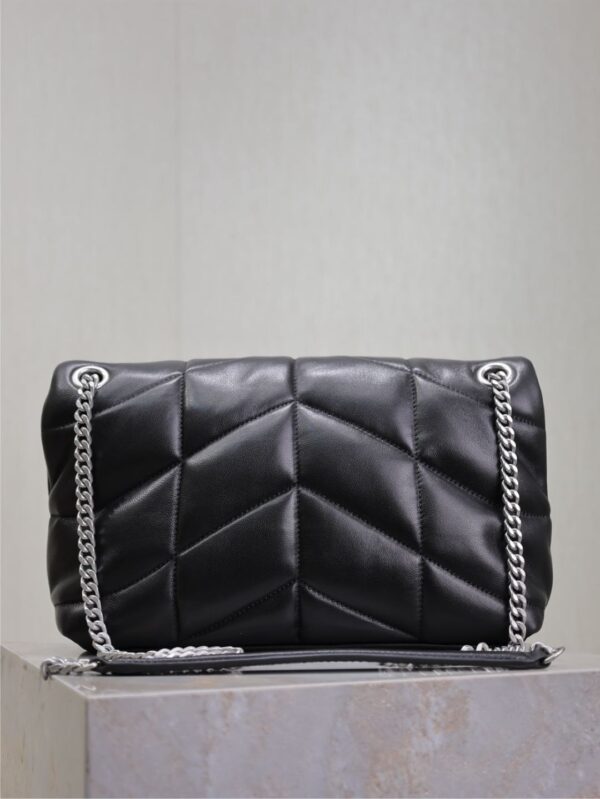 YSL Loulou 29cm Quilted Chain Bag – Black