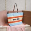 Miu Miu Women's Large Woven Fabric Tote/Shoulder Bag