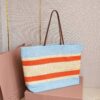 Miu Miu Women's Large Woven Fabric Tote/Shoulder Bag