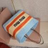 Miu Miu Women's Large Woven Fabric Tote/Shoulder Bag