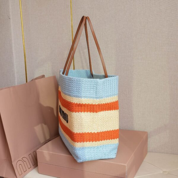 Miu Miu Women's Large Woven Fabric Tote/Shoulder Bag