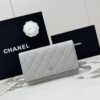 sy_no_67E362A06813A5F4CBB2A80C608267D7_0 Gray Quilted Textured Calfskin WOC Chain Wallet
