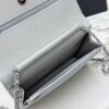 sy_no_67E362A06813A5F4CBB2A80C608267D7_6 Gray Quilted Textured Calfskin WOC Chain Wallet
