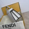 sy_no_6905F9A7AA9A3A085D97429BD913161B_2 White Small Peekaboo ISeeU Textured Calfskin Handbag