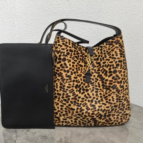 YSL Le 5 À 7 Large Hobo Bag – Leopard Print