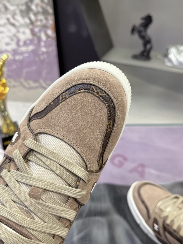 sy_no_699F709D63DC3FC4EDEFB862304748D8_5 Louis Vuitton LV Trainer Maxi Grey Khaki & Oatmeal Brown Monogram Sneakers