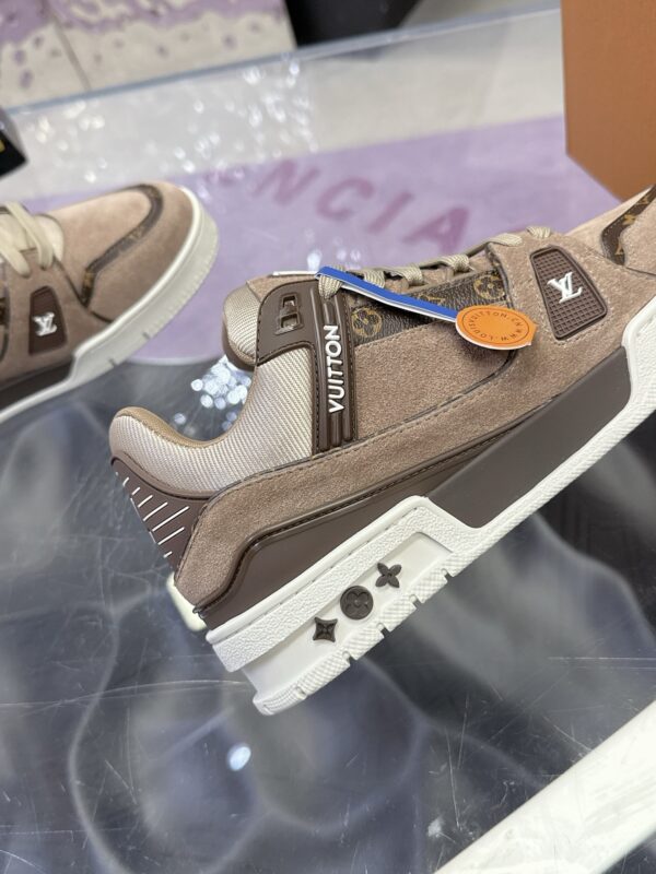 sy_no_699F709D63DC3FC4EDEFB862304748D8_7 Louis Vuitton LV Trainer Maxi Grey Khaki & Oatmeal Brown Monogram Sneakers