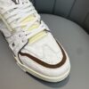 sy_no_69E0B7A5329A61E55AFBAFCD8554FDDE_5 Louis Vuitton LV Trainer White & Chocolate Brown Monogram Embossed Leather Sneakers