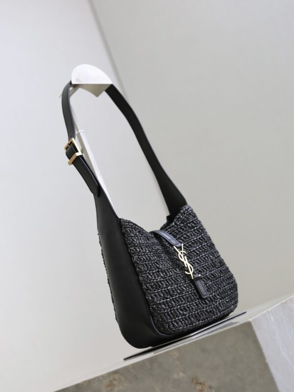 sy_no_6BCFD69082DDAF671473D9903C227A20_2 YSL Le 5 À 7 Mini Woven Shoulder Bag – Black