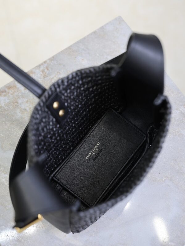 sy_no_6BCFD69082DDAF671473D9903C227A20_6 YSL Le 5 À 7 Mini Woven Shoulder Bag – Black
