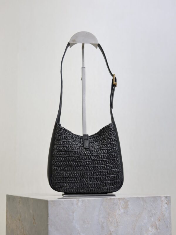 sy_no_6BCFD69082DDAF671473D9903C227A20_7 YSL Le 5 À 7 Mini Woven Shoulder Bag – Black