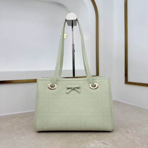 Dior Bow Tote Bag – Light Green Italian Leather