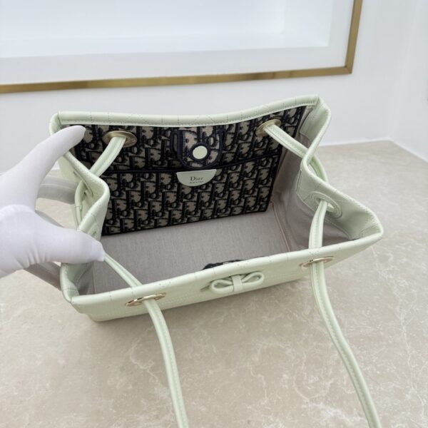 sy_no_6C00794AB5A50CF76BC81B13C25BA986_7 Dior Bow Tote Bag – Light Green Italian Leather